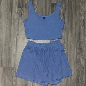 Ribbed Tank and Shorts Lounge Set